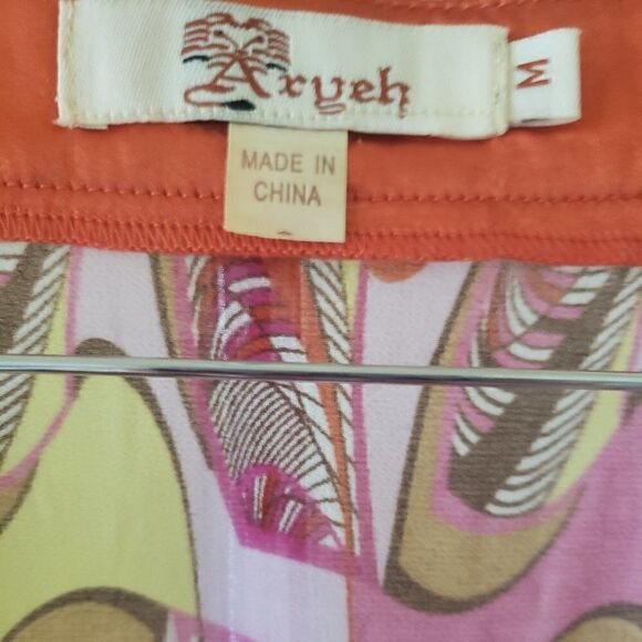 Aryeh Sleeveless Colorful Patterned Sheer Tie Back Dress - Picture 5 of 5